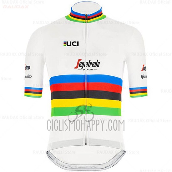 UCI Mondo Campione Segafredo Cycling Jersey Bib Short 2020 Men Short Sleeve Zanetti